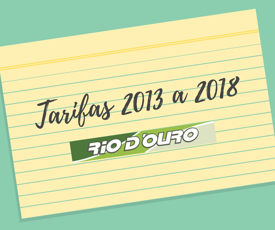 Tarifas 2013 a 2018